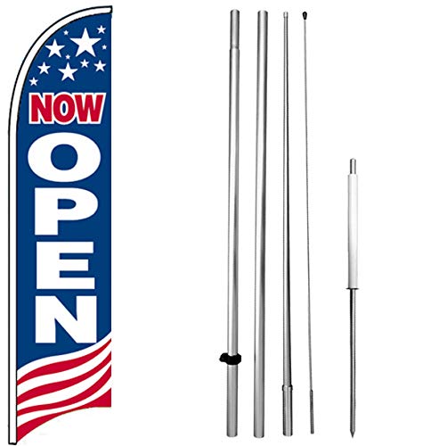 【中古】【未当て嵌める・未開封品】Windless Feather Swooper フラッグバナーサインキット - Now Open USA bb-h