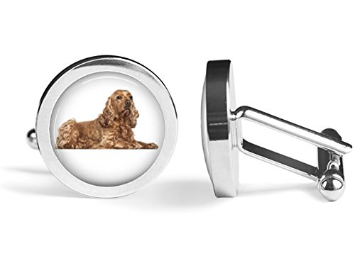 【中古】【未当て嵌める・未開封品】Cocker Spaniel犬Cufflinks Cuff Links ( Angled Edition )