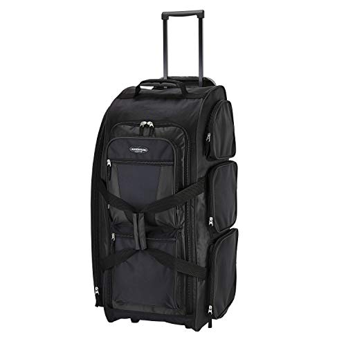 【中古】【未当て嵌める・未開封品】Travelers Club Xpedition 30in マルチ衣嚢 直立ローリングダッフルバッグ, 黒いこと, 30\" Suitcase, Xpedition 30in マルチポケッ"