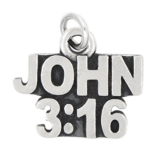 【中古】【未使用・未開封品】スターリングシルバーいぶし仕上げBible Verseジョン3?: 16チャーム|AJIMURA-SHOP
