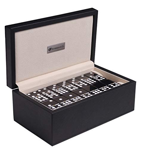 【中古】【未使用・未開封品】Silverman & Co. ダブル 9 ラージ ブラック ドミノセット - ブラック ケース