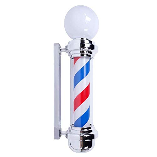 【中古】【未当て嵌める・未開封品】Mefeir 32?\" Barber Pole Globe点火装置、車寄せOpen LED Nenoヘアサロンバーバーショップサイン、回転させるレッドホワイトブルーLEDストリップショー、ip44"