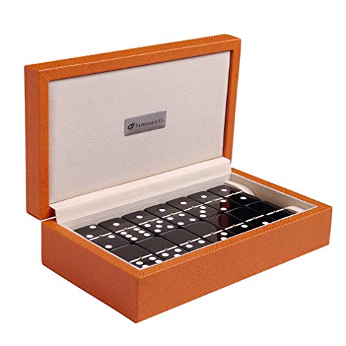 【中古】【未使用・未開封品】Silverman & Co. ダブル 6 ラージ ブラック ドミノセット - オレンジケース｜AJIMURA-SHOP