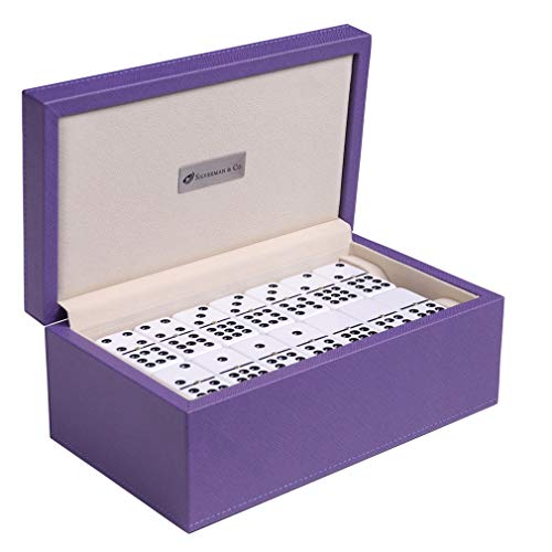 【中古】【未使用・未開封品】Silverman & Co. ダブル 9 ラージホワイトドミノセット - パープルケース