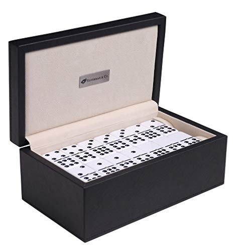 【中古】【未使用・未開封品】Silverman & Co. ダブル 9 ラージ ホワイト ドミノセット - ブラックケース