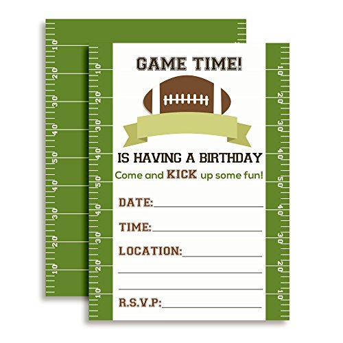 【中古】【未使用・未開封品】Game Time Football誕生日パーティー招待状、１０5?\