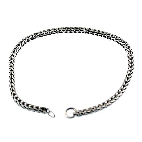 【中古】【未当て嵌める・未開封品】本物のTrollbeads スターリングしろがね色 15220 腕輪 しろがね色 7.9 (6.9in)