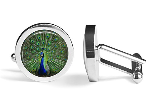 【中古】【未当て嵌める・未開封品】ピーコックCufflinks Peacock Bird Cuff Links ( Angled Edition )