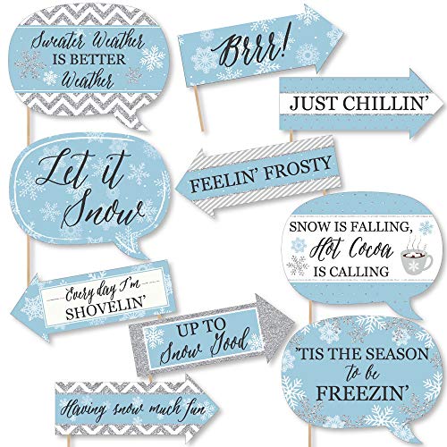 【中古】【未使用・未開封品】Funny Winter Wonderland???Snowflake Holidayパーティー&冬ウェディング写真ブース小道具キット???10?Piece