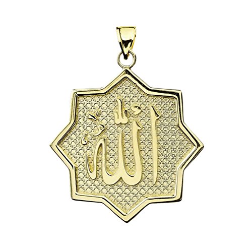 【中古】【未使用・未開封品】Middle Eastern Jewelry ソリッド14Kイエローゴールド イスラム教アラースターチャームペンダント, イエローゴールド