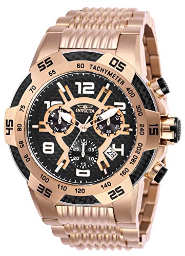 【中古】【未当てはめる・未開封品】Invicta メンズ スピードウェイ 51粍 クロノグラフ クォーツウォッチ ステンレススチールストラップ しろがね色 サクラ色ゴールド ゴールド 30 (モデ