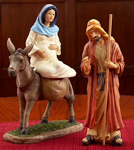 【中古】【未使用・未開封品】クリスマスフィギュア 3個セット 聖家族からベツレヘムまで ポリストーン 7インチ|AJIMURA-SHOP