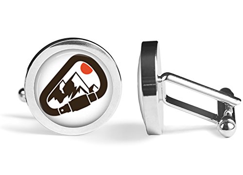 【中古】【未当て嵌める・未開封品】Mountain Climbing Carabiner Cufflinks Climber Cuff Links ( Angled Edition )