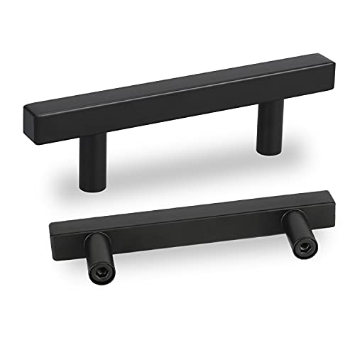 【中古】【未使用・未開封品】ブラックキッチンキャビネット引き引き出し、ノブSquare Tバー???Peahaブラックステンレススチール家具ハードウェアハンドルfor Cabintsドア1｜AJIMURA-SHOP