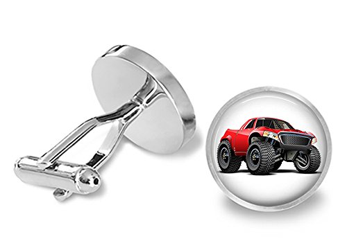 【中古】【未当て嵌める・未開封品】Monster Truck Cufflinks Lifted Truckカフリンク