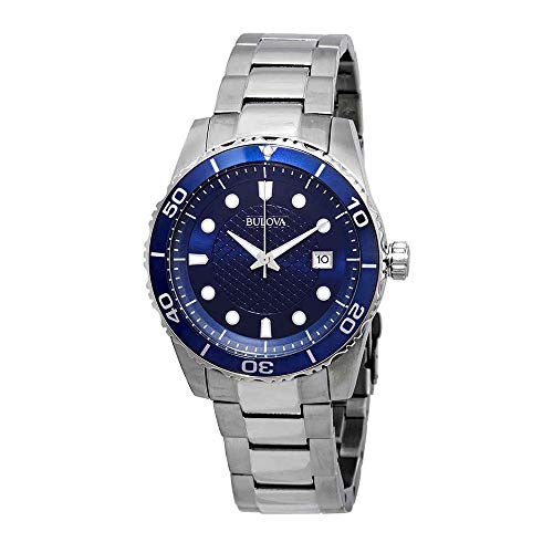 【中古】【未当て嵌める・未開封品】Bulova スポーツブルーダイヤルステンレススチールメンズウォッチ 98A194 その他-靴