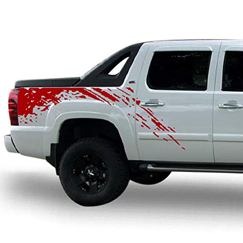 【中古】【未使用・未開封品】ベッド泥スプラッシュビニールステッカーグラフィックと互換性Chevrolet Avalanche 2007???2013 レッド AVALASPLASH0