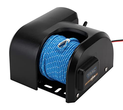 【中古】【未当て嵌める・未開封品】Trac Outdoors AnchorZone 20 電動アンカーウィンチ - 20英国ポンドまでの船がかり - 100フートの巻き上げ済み船がかり荷縄付き添い人 (69000) ブラッ