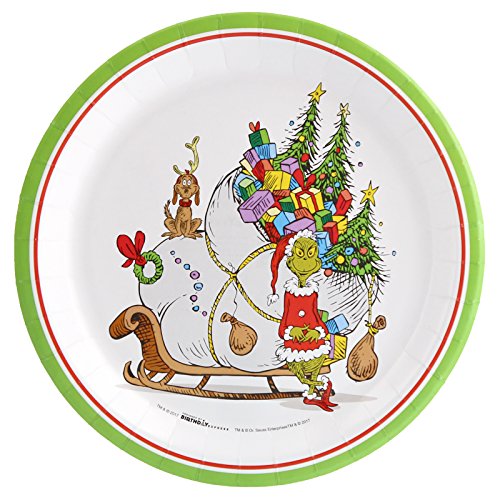 【中古】【未当て嵌める・未開封品】Dr。Seuss Grinch晩さん会一皿( 24?)