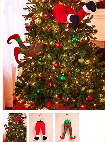【中古】【未使用・未開封品】クリスマスツリー サンタとエルフ スタッフパンツ 装飾