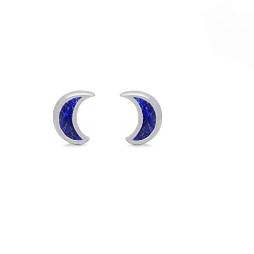【中古】【未使用・未開封品】Boma Jewelry スターリングシルバー 三日月 スタッドピアス ブルー|AJIMURA-SHOP