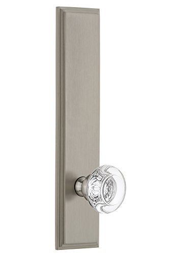 【中古】【未使用・未開封品】Grandeur 803528 Hardware Carre' Tall Plate ダミー ボルドーノブ付き サテンニッケル シングル|AJIMURA-SHOP