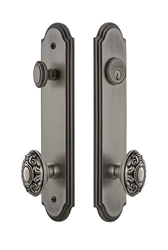 【中古】【未使用・未開封品】Grandeur Hardware 839629 アーク トールプレート コンプリートエントリーセット グランドビクトリア朝ノブ付き バックセットサイズ - 2.36イン