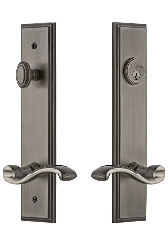 【中古】【未当て嵌める・未開封品】Grandeur Hardware 841455 Carre\u0027 トール一皿 コンプリートエントリーセット ポルトフィーノレバー付き添い人 うしろ側書き割り大きさ - 2.75in ア