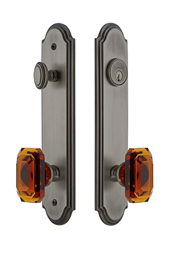 【中古】【未使用・未開封品】Grandeur Hardware 839279 アークトールプレート コンプリートエントリーセット バゲットアンバーノブ付き バックセットサイズ 2.75インチ アン