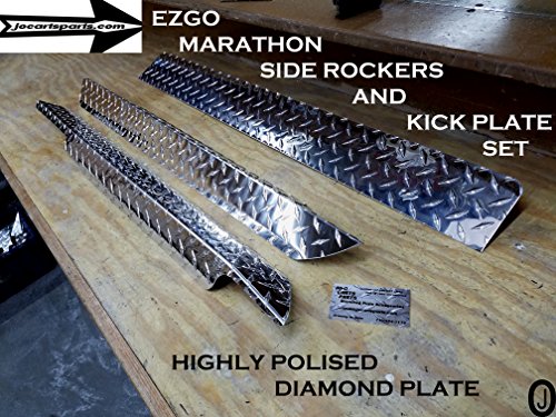【中古】【未使用・未開封品】J & O Carts Parts EZGO マラソン アルミニウムダイヤモンドプレート サイドロッカーパネル&キックプレート