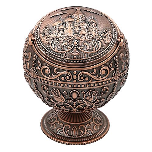 【中古】【未当て嵌める・未開封品】honoro防風灰皿with Lids、金属元素ヴィンテージCigarettes灰皿灰皿の室外屋内当て嵌める、ヨーロッパのホームオフィステーブルトップかざり付ける、Nice Gift For