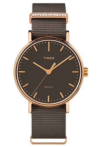 【中古】【未当て嵌める・未開封品】Timex Fairfield クォーツムーブメント 赤銅色文字盤 レディースウォッチ TW2R48900