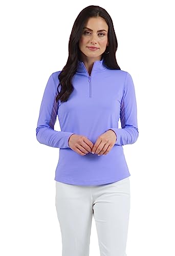 【中古】【未当てはめる・未開封品】IBKUL SHIRT レディース US 大いさ: L 色合い: パープル
