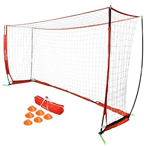 【中古】【未使用・未開封品】GoSports 12フィート エリート サッカーゴール - 12フィートx6フィートゴール1個、コーン6個&キャリングケース付き|AJIMURA-SHOP