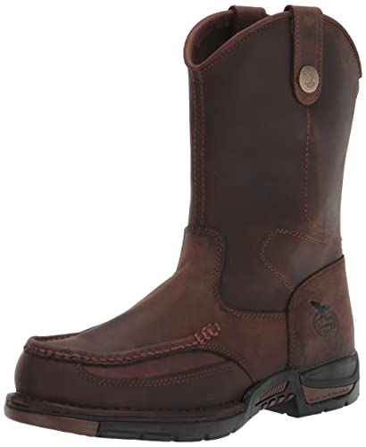 【中古】【未使用・未開封品】[Georgia] Boot Work Mens Athens Moc Toe Rubber 13 W Dark Brown GB00226