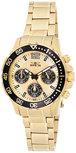 【中古】【未当て嵌める・未開封品】Invicta Pro Diver Ladyクロノグラフゴールドダイヤルレディース時辰儀25747
