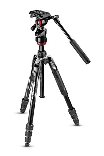 【中古】【未当て嵌める・未開封品】Manfrotto Travel Befree Live 軽銀三脚捩じり 映像媒体頭顱 黒いこと パウダーコンパクト (MVKBFRT-LIVEUS)