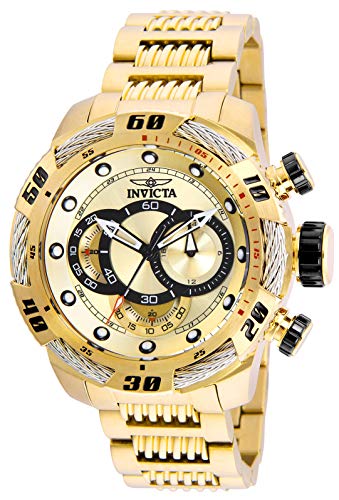 【中古】【未使用・未開封品】Invicta Men's 25482 Speedway Quartz Multifunction Gold Dial Watch