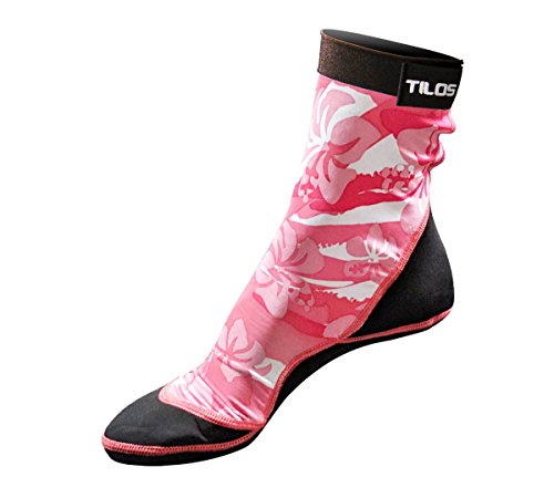 【中古】【未使用・未開封品】(XS - Size 4-5, Coral Flower) - Tilos Sport Skin Socks for Adults and Kids, Protect Against Hot Sand & Sunburn for Water Sports & Beach