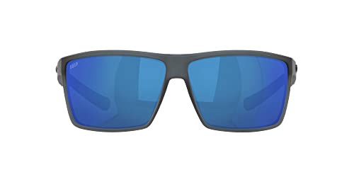【中古】【未当て嵌める・未開封品】Costa Del Mar メンズ Rincon 魚釣り\u0026お水運動競技 矩形黒眼鏡, マットスモーククリスタル/グレーブルーミラー偏光-580p, 63
