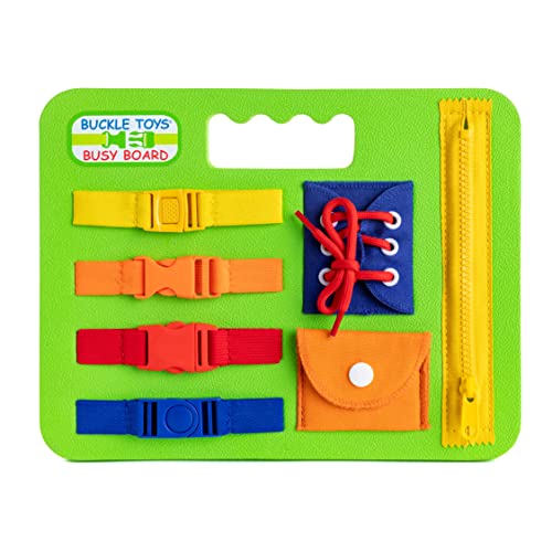 【中古】【未使用・未開封品】BUCKLE TOY BUSY BOARD - Learn to Snap, Zip, Tie Shoe Laces and Buckle｜AJIMURA-SHOP