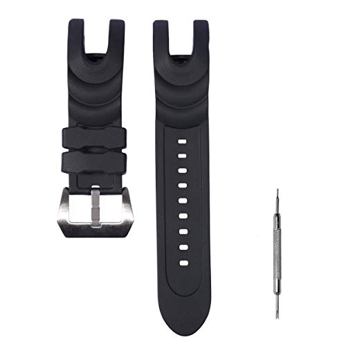 【中古】【未使用・未開封品】CACA インビクタ腕時計用交換ゴムシリコンバンド/ストラップ バックルまたはインサート付き インビクタリザーブコレクション ベノム用 - ブラッ