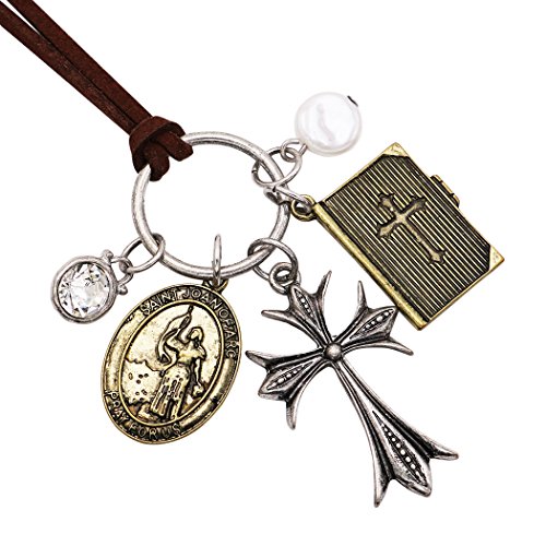 【中古】【未使用・未開封品】ローズマリー・コレクションレディースCross and Saint Joan of Arc Holyメダルペンダントネックレス|AJIMURA-SHOP