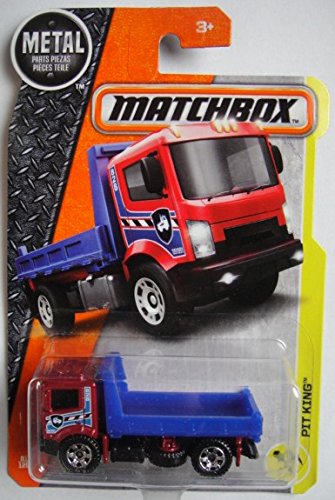 【中古】【未使用・未開封品】Matchbox 2017 MBX Construction Pit King (フラットベッドトラック) 81/125 レッドとブルー|AJIMURA-SHOP