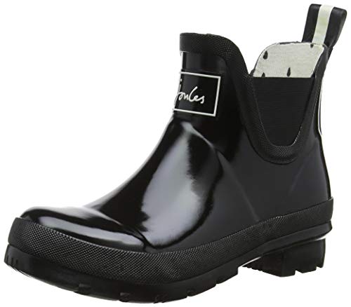 【中古】【未当て嵌める・未開封品】Joules Women\u0027s Wellibob Black Ankle-High Rubber Rain Boot - 7M