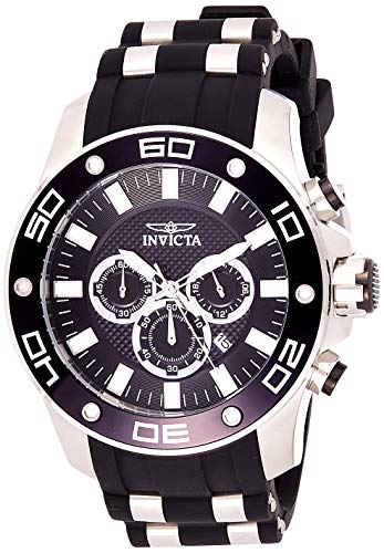 【中古】【未当て嵌める・未開封品】Invicta Men\u0027s 26084 Pro Diver Quartz Chronograph Black Dial Watch
