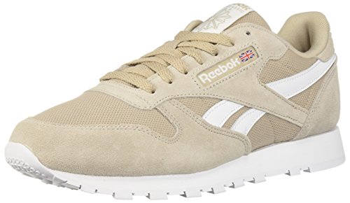 【中古】【未使用・未開封品】Reebok メンズ クラシック レザー スニーカー, パーチメント/ホワイト。, 4|AJIMURA-SHOP