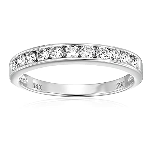【中古】【未当てはめる・未開封品】Vir Jewels 1/2カラット総掛け目 I1-I2 金剛石一緒になる指環 14K白いことゴールドまたはイエローゴールドチャンネル