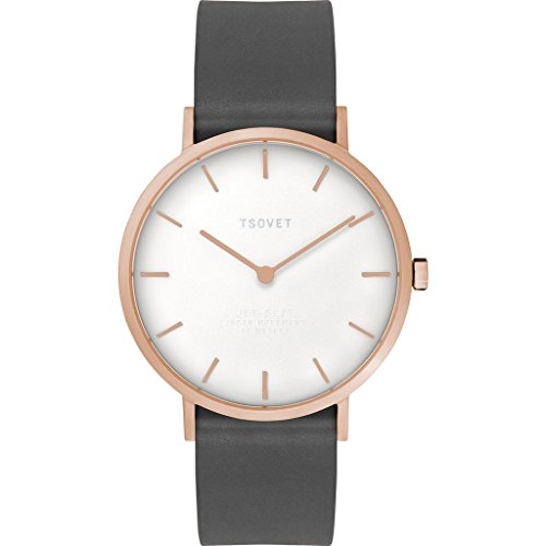 【中古】【未使用・未開封品】Tsovet SVT-SL37 ローズゴールド&ホワイトウォッチ ブラックレザー|AJIMURA-SHOP