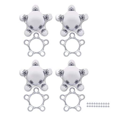 【中古】【未使用・未開封品】United Pacific 5 X 5 スパイダーホイールハブカバー (4/セット)